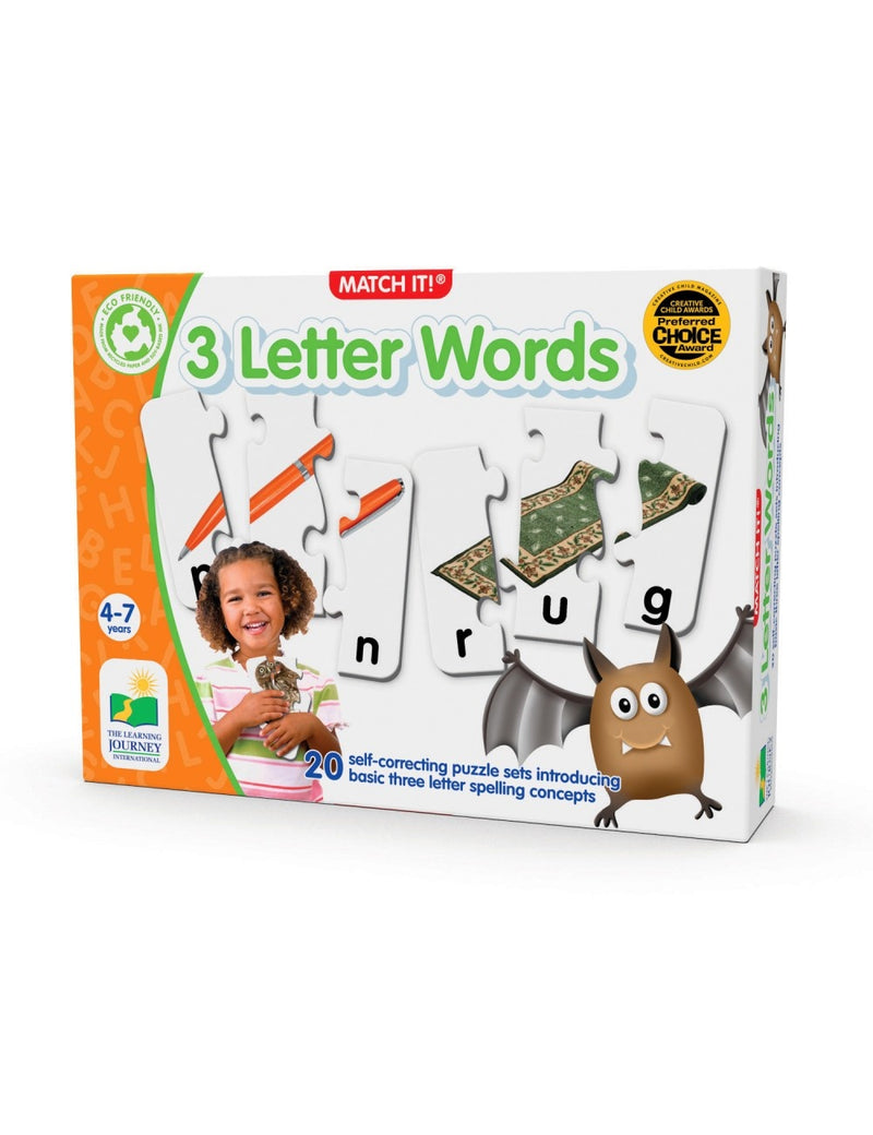 The Learning Journey Match It 3 Letter Words