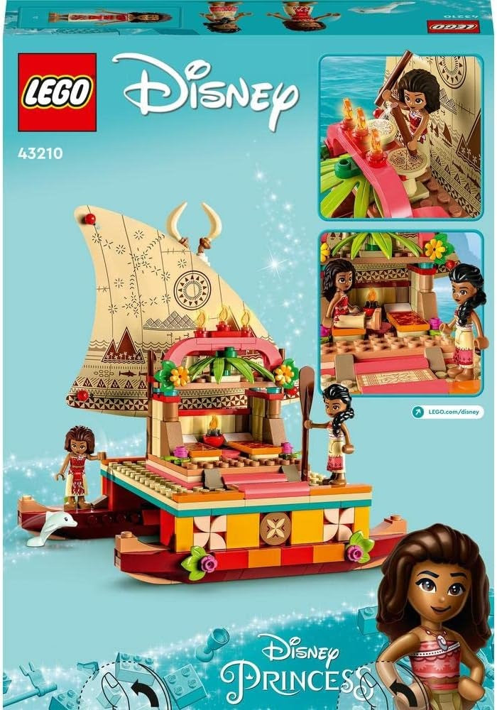 LEGO Disney Moanas Wayfinding Boat Building Toy Set