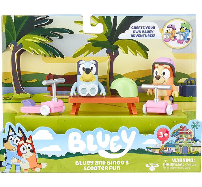 Bluey Season 4 Figure And Vehicle Playset Scooter Time