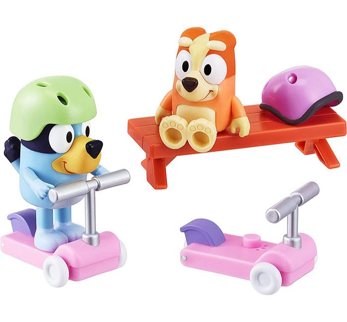 Bluey Season 4 Figure And Vehicle Playset Scooter Time